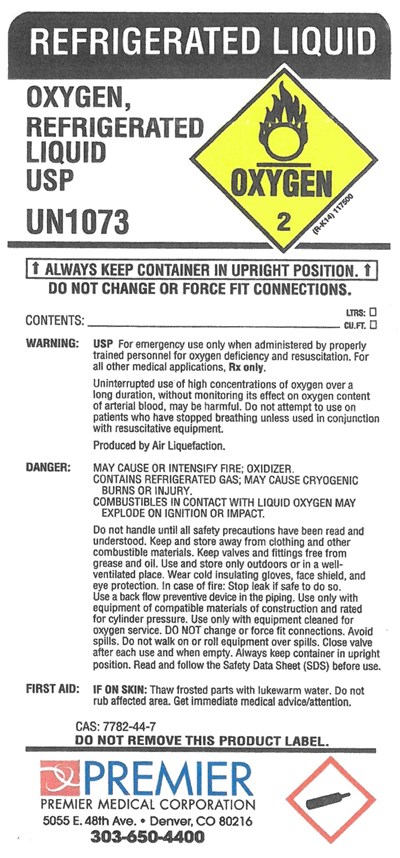 Liquid Label (Premier Oxygen Refrigerated Label)